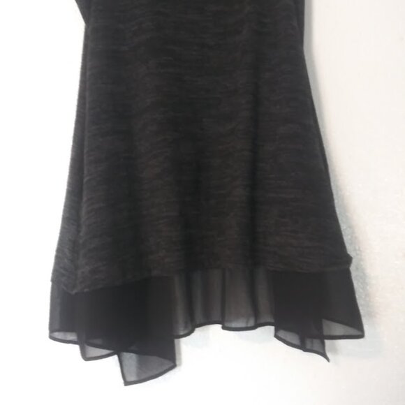 Logo by Lori Goldstein women's size S gray marbled sleeveless cardigan sweater - Picture 8 of 13